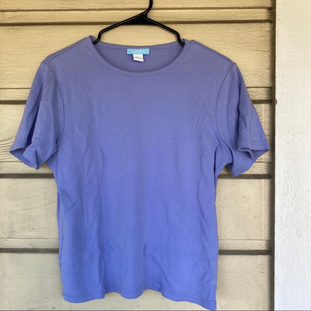 Perrywinkle 90s T-shirt, scalloped neck